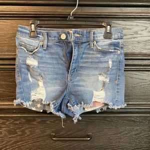 Jean shorts with American Flag pockets